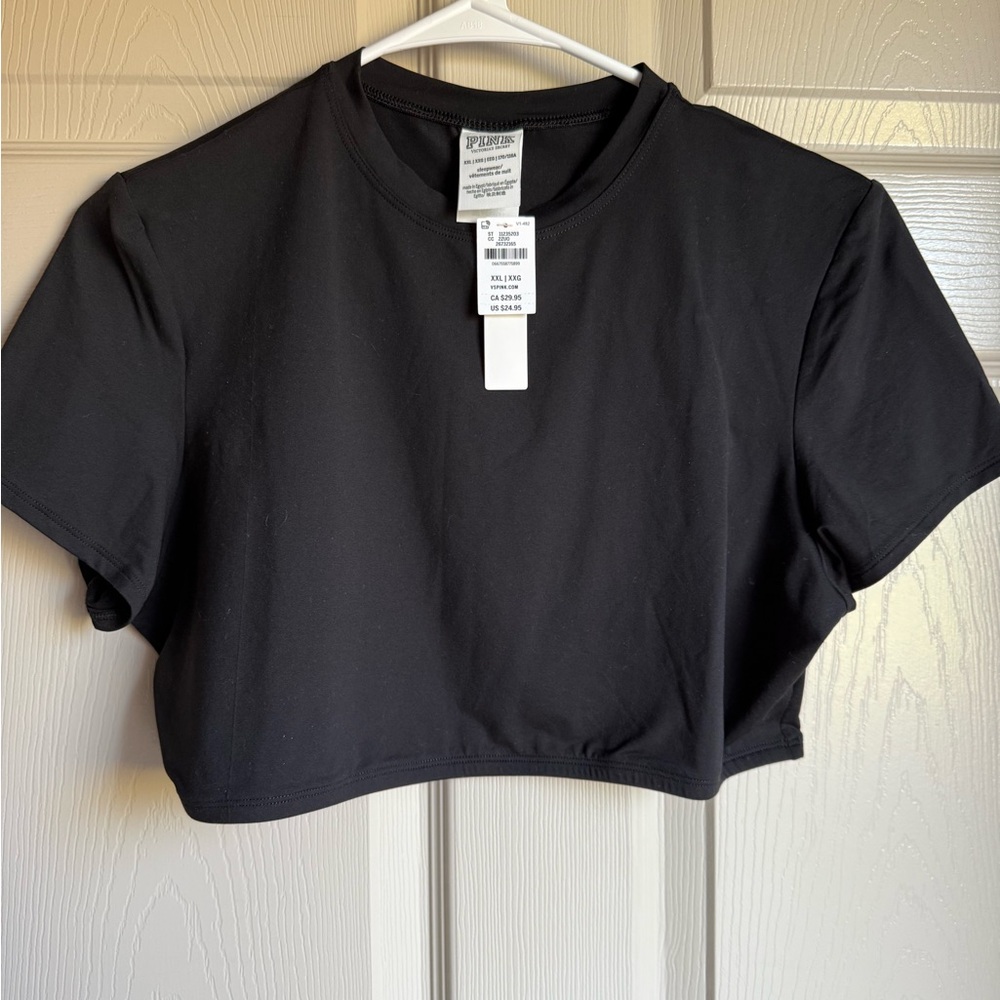 PINK Victoria's Secret Black Crop Top